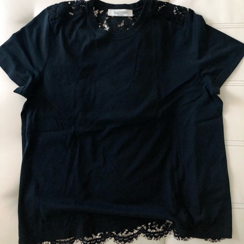 Authentic Black Valentino shirt with lace back